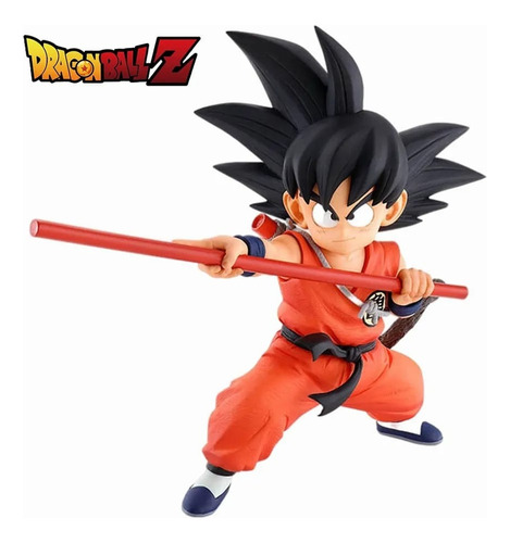 Estátua Goku Criança Com Bastão Dragon Ball Figure coleção